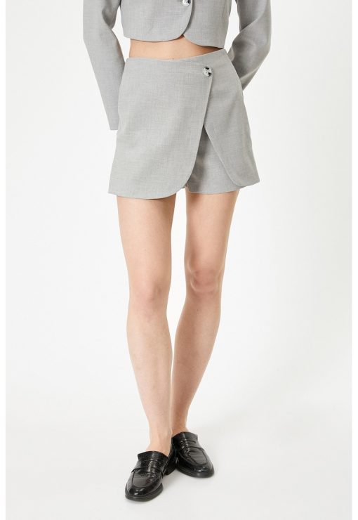 Fusta-pantalon uni cu talie inalta-FEMEI/IMBRACAMINTE/Pantaloni si colanti-IMBRACAMINTE/Pantaloni si colanti