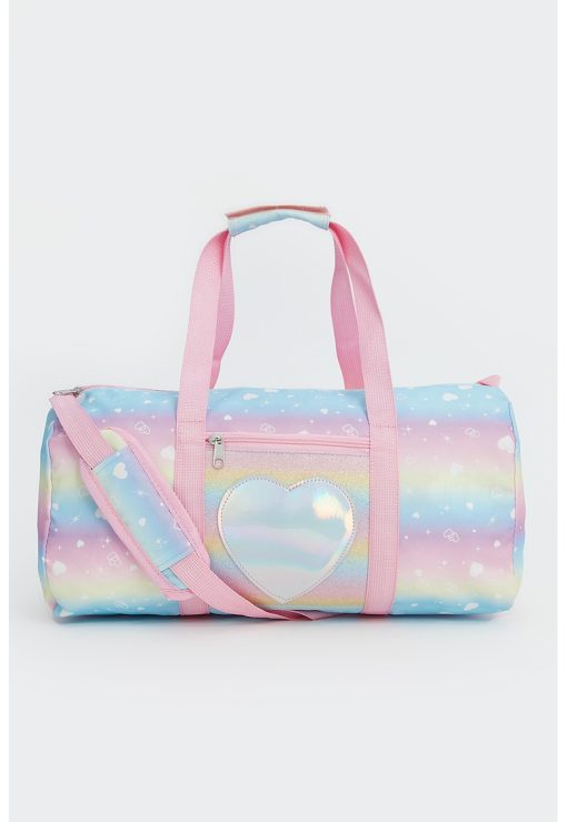 Geanta duffle cu imprimeu cu inimi-FETE/GENTI SI ACCESORII/Rucsacuri-GENTI SI ACCESORII/Rucsacuri