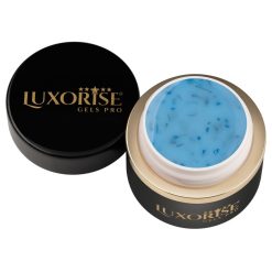 Gel UV Constructie Unghii RevoFlex Silk Petal LUXORISE 15ml Aqua Sprinkle 2