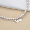 Lantisor cu Perle - Nume melodios - Model 2 straturi cu sirag perle si lantisor cu numele tau - Argint 925-Colectii >> Comori Perlate >> Promoții