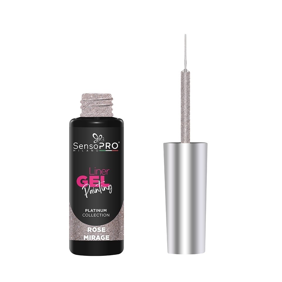 Liner Gel UV Pictura Unghii SensoPRO Milano Platinum Rose Mirage 8ml 1