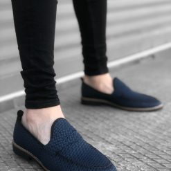 Mocasini barbati albastri  tapla subtire  piele eco  comozi 12219 N0-3-Incaltaminte > Mocasini barbati