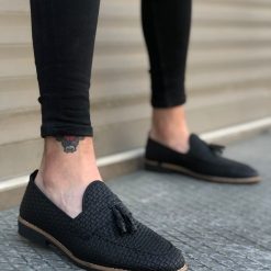 Mocasini barbati negri  tapla subtire  piele eco  comozi 12216 N2-3-Incaltaminte > Mocasini barbati