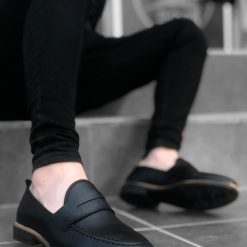 Mocasini barbati negri  tapla subtire  piele eco  comozi 12220 N1–1-Incaltaminte > Mocasini barbati