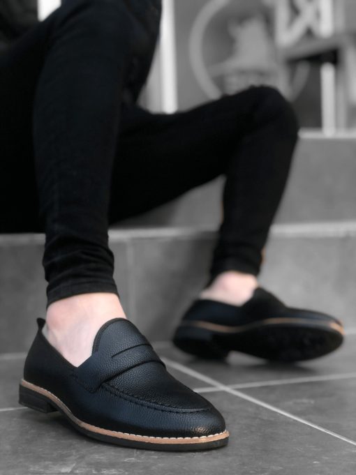 Mocasini barbati negri  tapla subtire  piele eco  comozi 12220 N1–1-Incaltaminte > Mocasini barbati