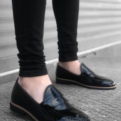 Mocasini barbati negri  tapla subtire  piele eco  comozi 12221 N3.N4-1-Incaltaminte > Mocasini barbati