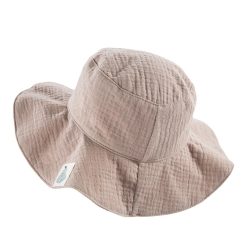 Palarie din muselina -  Bej - pentru fetite si baieti - - Bej-BAIETI/GENTI SI ACCESORII/Palarii