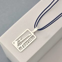Pandantiv placuta - cu nume decupat si simbol chitara - Argint 925 - Snur colorat-Toate >> Argint 925 >> Lantisoare Argint >> Noutati