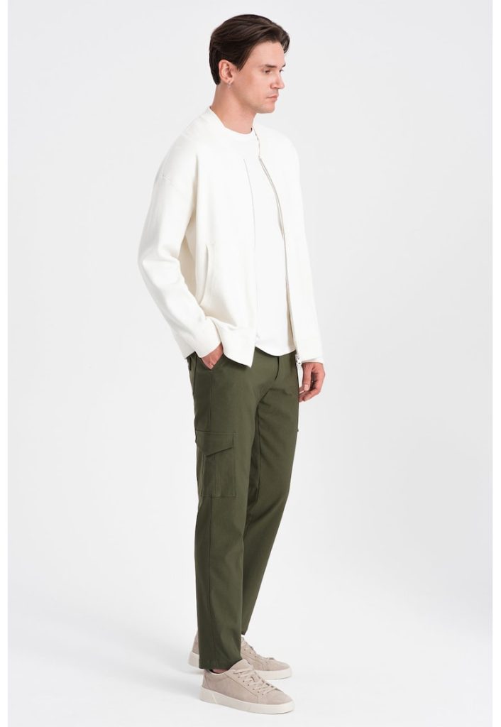 Pantaloni cargo cu croiala dreapta-BARBATI/IMBRACAMINTE/Pantaloni si colanti-IMBRACAMINTE/Pantaloni si colanti
