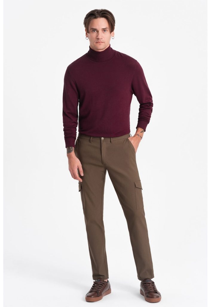 Pantaloni cargo cu croiala dreapta-BARBATI/IMBRACAMINTE/Pantaloni si colanti-IMBRACAMINTE/Pantaloni si colanti