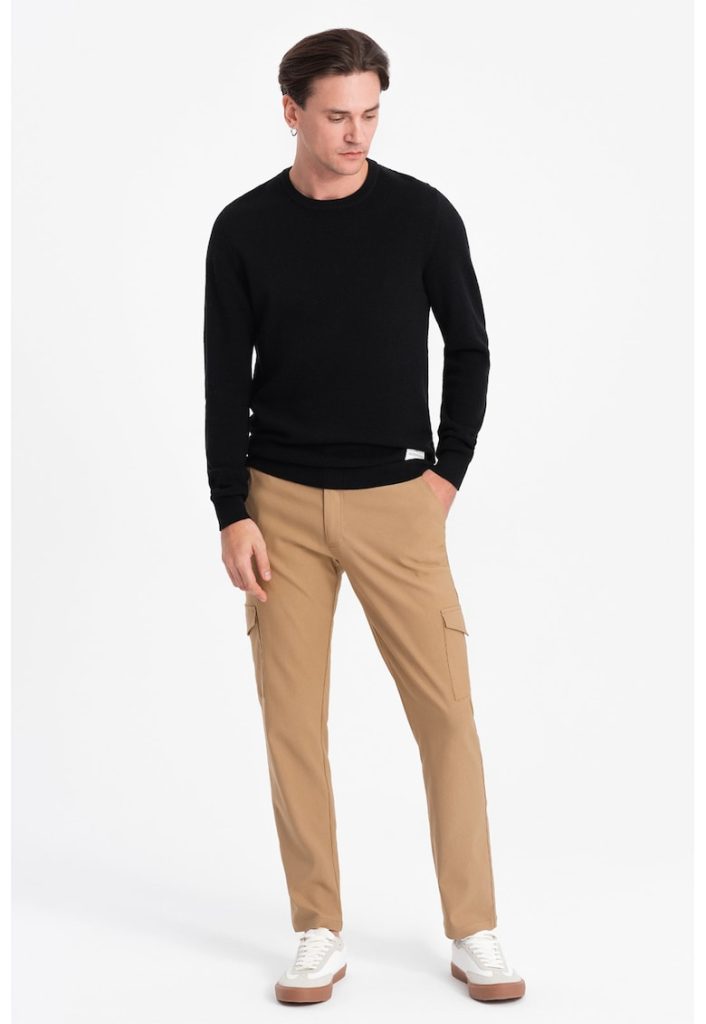 Pantaloni cargo cu croiala dreapta-BARBATI/IMBRACAMINTE/Pantaloni si colanti-IMBRACAMINTE/Pantaloni si colanti