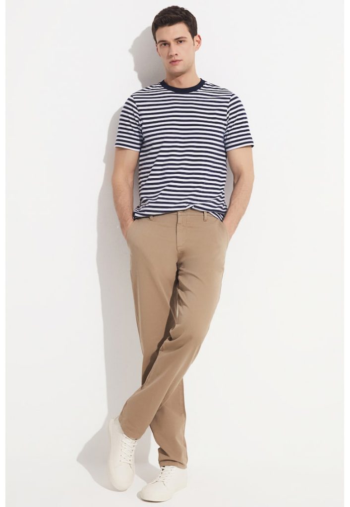 Pantaloni chino din amestec de bumbac-BARBATI/IMBRACAMINTE/Pantaloni si colanti-IMBRACAMINTE/Pantaloni si colanti