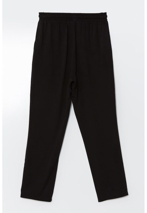 Pantaloni cu snur de ajustare in talie-FEMEI/IMBRACAMINTE/Pantaloni si colanti-IMBRACAMINTE/Pantaloni si colanti