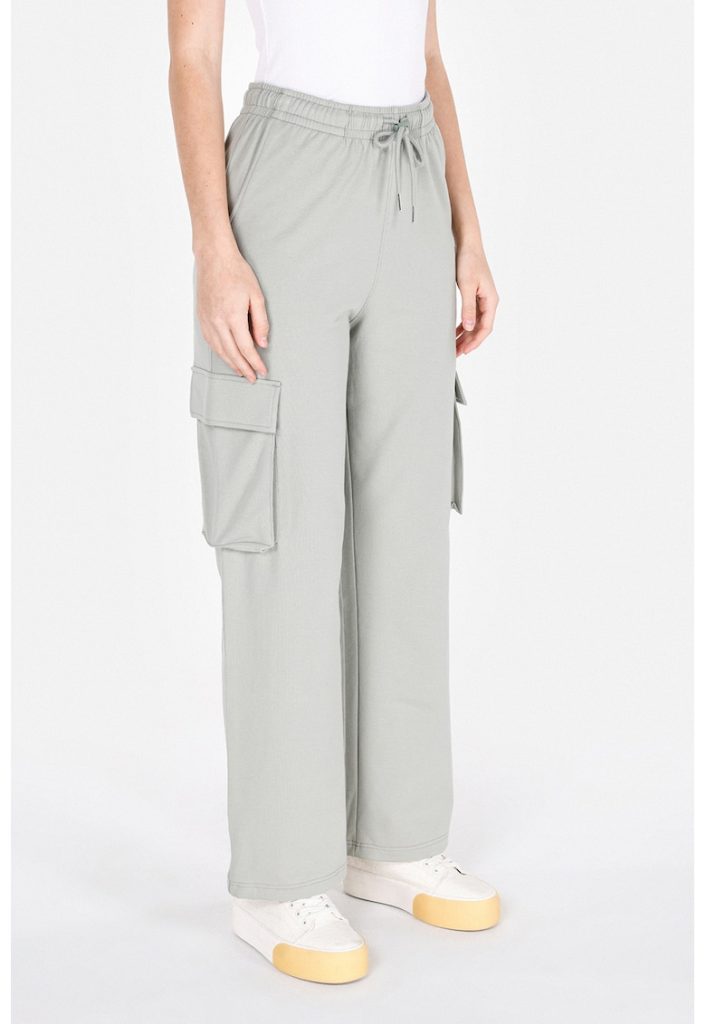 Pantaloni de trening cu croiala ampla si talie inalta-FEMEI/IMBRACAMINTE/Pantaloni si colanti-IMBRACAMINTE/Pantaloni si colanti