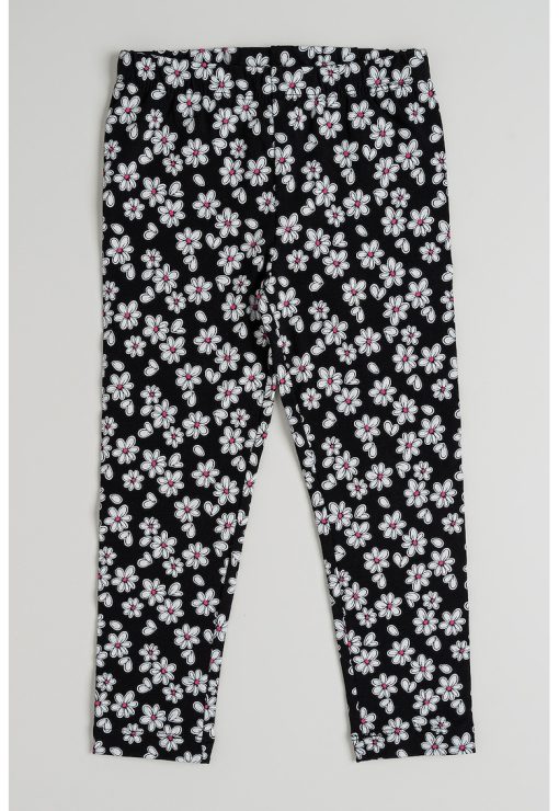 Pantaloni lungi cu model floral-FETE/IMBRACAMINTE/Blugi-IMBRACAMINTE/Blugi