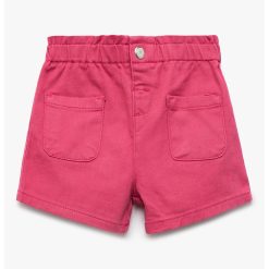 Pantaloni scurti cu buzunare aplicate-FETE/IMBRACAMINTE/Sorturi-IMBRACAMINTE/Sorturi