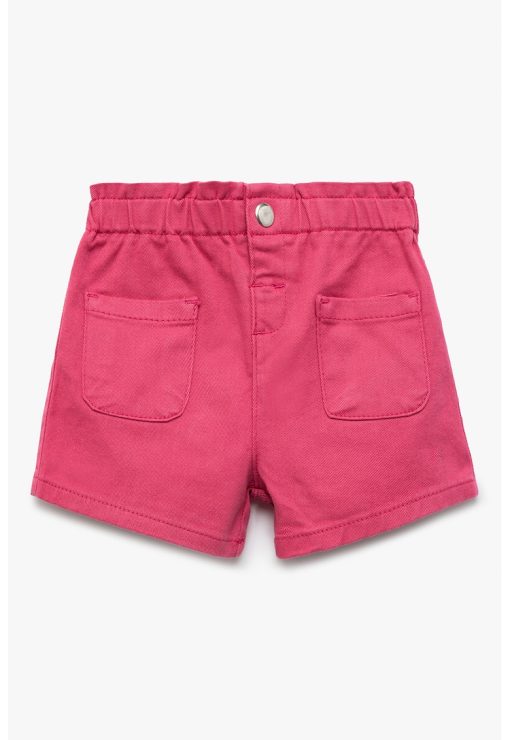 Pantaloni scurti cu buzunare aplicate-FETE/IMBRACAMINTE/Sorturi-IMBRACAMINTE/Sorturi