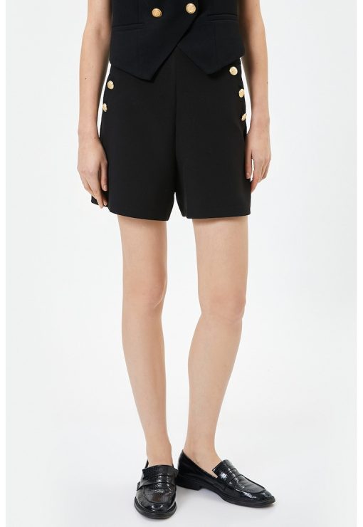 Pantaloni scurti cu nasturi decorativi-FEMEI/IMBRACAMINTE/Pantaloni si colanti-IMBRACAMINTE/Pantaloni si colanti