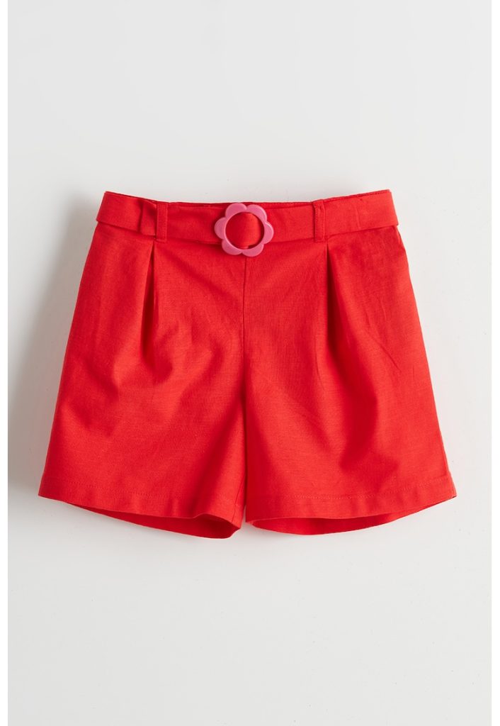 Pantaloni scurti cu pliuri-FETE/IMBRACAMINTE/Sorturi-IMBRACAMINTE/Sorturi
