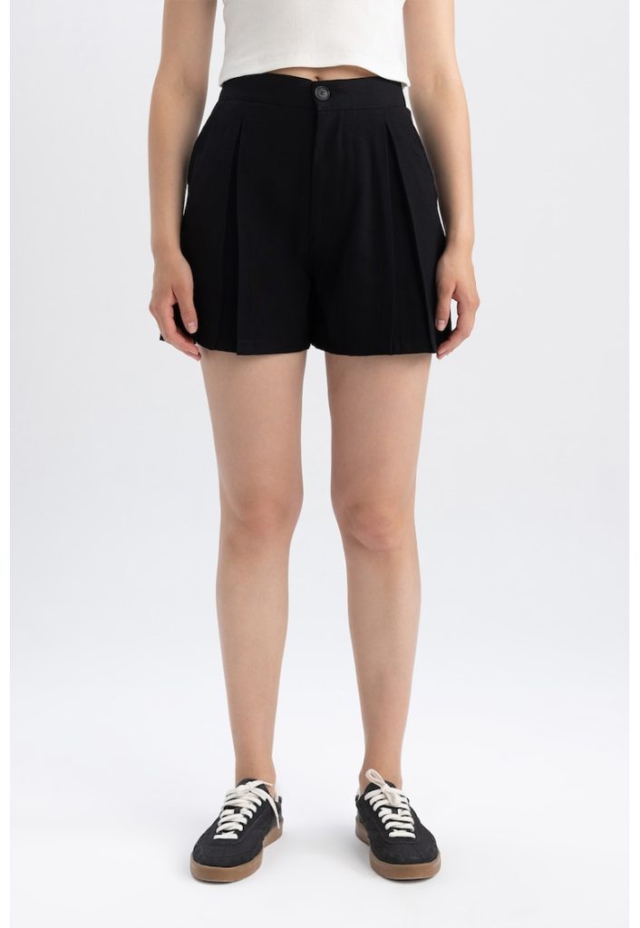 Pantaloni scurti cu talie inalta-FEMEI/IMBRACAMINTE/Pantaloni si colanti-IMBRACAMINTE/Pantaloni si colanti