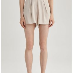 Pantaloni scurti din amestec de in-FEMEI/IMBRACAMINTE/Pantaloni si colanti-IMBRACAMINTE/Pantaloni si colanti
