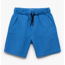 Pantaloni scurti din amestec de in cu talie ajustabila-BAIETI/IMBRACAMINTE/Sorturi-IMBRACAMINTE/Sorturi