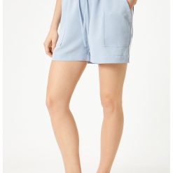 Pantaloni scurti din amestec de modal cu snur-FEMEI/IMBRACAMINTE/Pantaloni si colanti-IMBRACAMINTE/Pantaloni si colanti