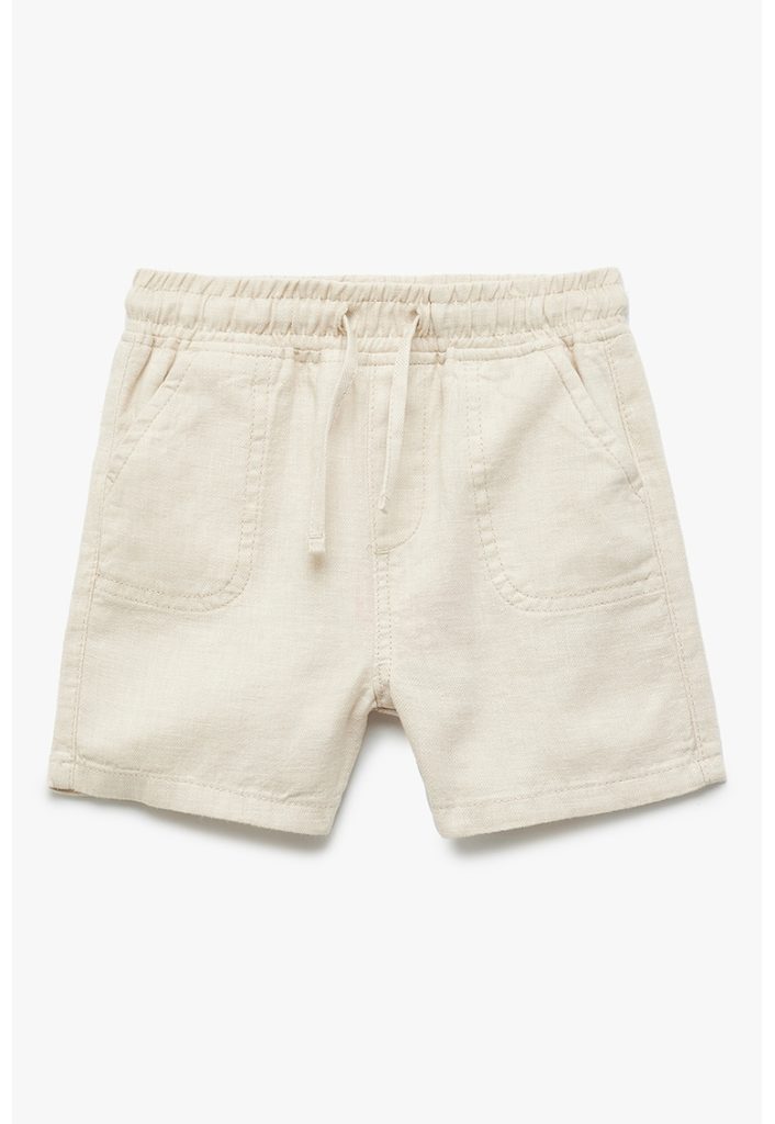 Pantaloni scurti din in si bumbac-BAIETI/IMBRACAMINTE/Sorturi-IMBRACAMINTE/Sorturi