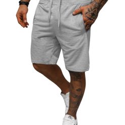 Pantaloni scurti pentru barbati Drama gri-BARBATI/IMBRACAMINTE/Pantaloni si colanti-IMBRACAMINTE/Pantaloni si colanti