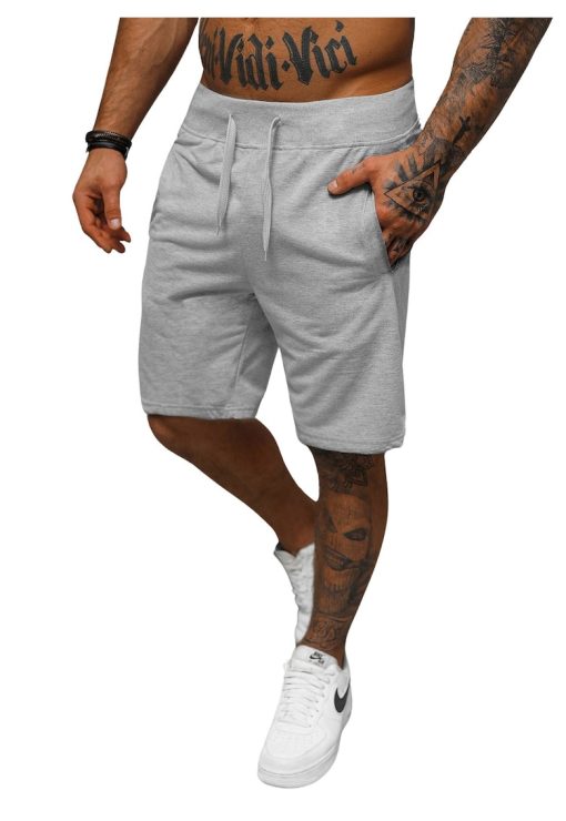 Pantaloni scurti pentru barbati Drama gri-BARBATI/IMBRACAMINTE/Pantaloni si colanti-IMBRACAMINTE/Pantaloni si colanti