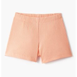 Pantaloni scurti striati cu talie elastica-FETE/IMBRACAMINTE/Sorturi-IMBRACAMINTE/Sorturi