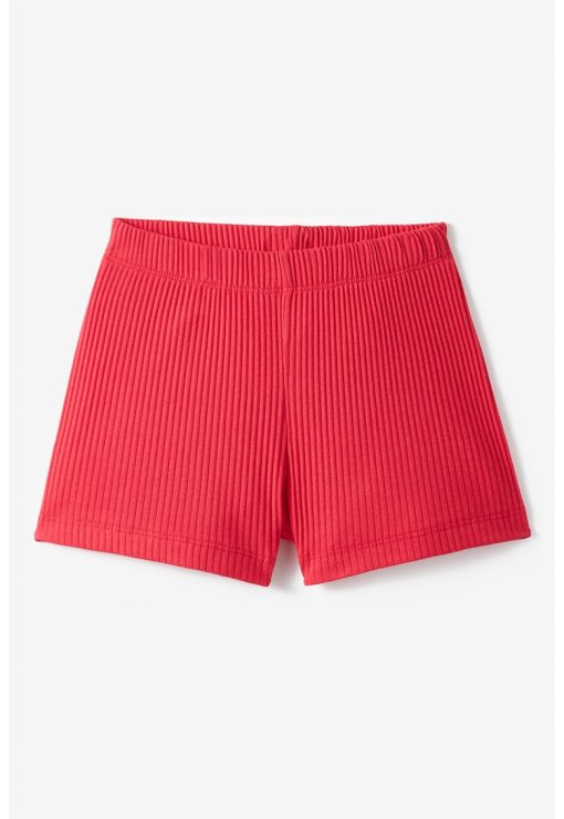 Pantaloni scurti striati cu talie elastica-FETE/IMBRACAMINTE/Sorturi-IMBRACAMINTE/Sorturi