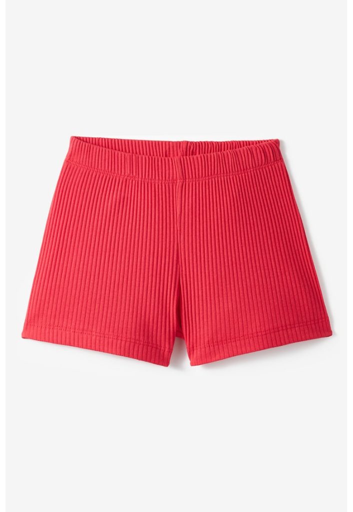 Pantaloni scurti striati cu talie elastica-FETE/IMBRACAMINTE/Sorturi-IMBRACAMINTE/Sorturi