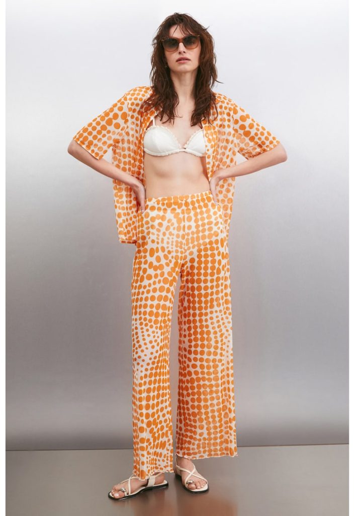 Pantaloni semitransparenti cu croiala ampla Arista-FEMEI/IMBRACAMINTE/Pantaloni si colanti-IMBRACAMINTE/Pantaloni si colanti