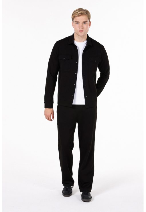 Pantaloni uni de trening cu snur-BARBATI/IMBRACAMINTE/Pantaloni si colanti-IMBRACAMINTE/Pantaloni si colanti