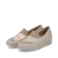 Pantofi Rieker 53785-60 bej-Pantofi-Pantofi