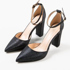 Pantofi cu toc Nakara Negri 5