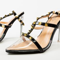 Pantofi cu toc Orleans Negri 5