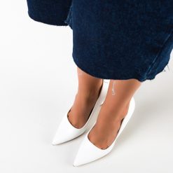 Pantofi cu toc Pakun Albi 3