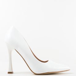 Pantofi cu toc Pakun Albi 4