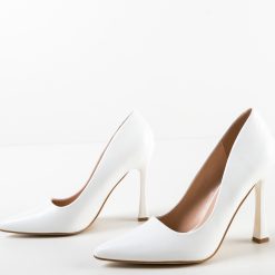 Pantofi cu toc Pakun Albi 5