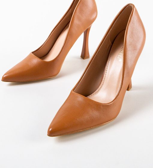 Pantofi cu toc Pakun Camel-Pantofi cu toc-Pantofi cu toc