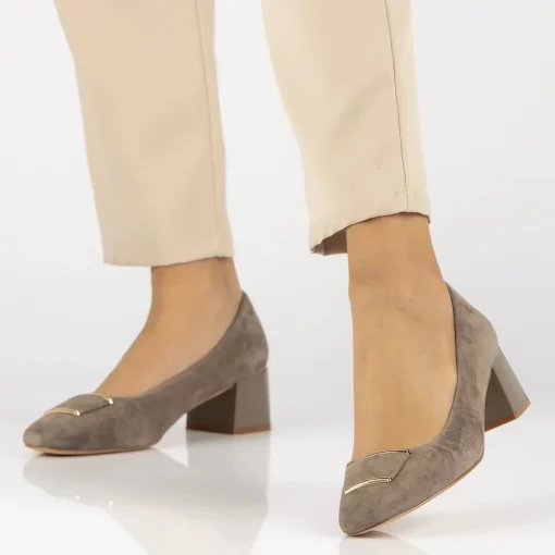 Pantofi piele naturala 6267 bej-Pantofi-Pantofi