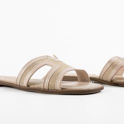 Papuci dama Alani Bej 4