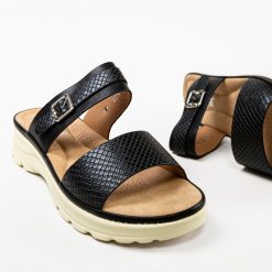 Papuci dama Flavas Negre 4