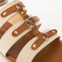 Papuci dama Persik Camel 7