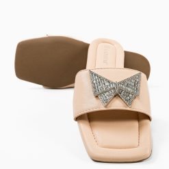 Papuci dama Shadow Bej 4