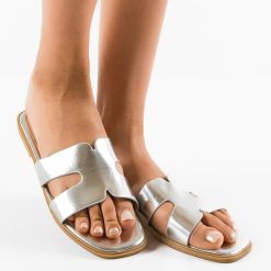 Papuci dama Thilini Argintii 2