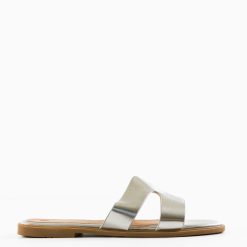 Papuci dama Thilini Argintii 3