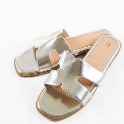 Papuci dama Thilini Argintii 6